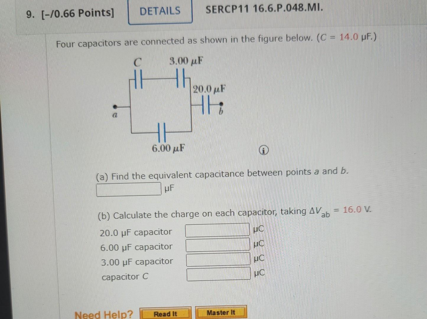 Solved Four Capacitors Are Connected As Shown In The Figure Chegg