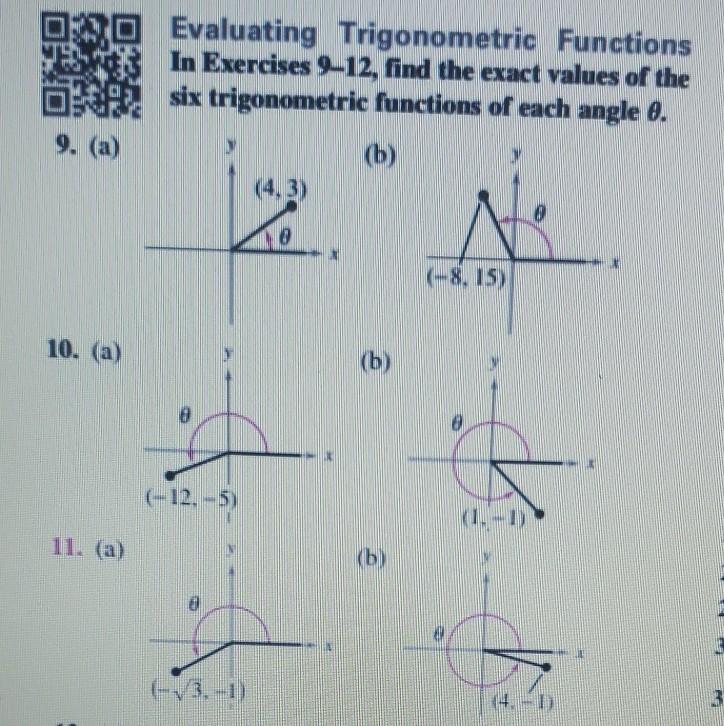 Solved Evaluating Trigonometric Functions In Exercises Chegg