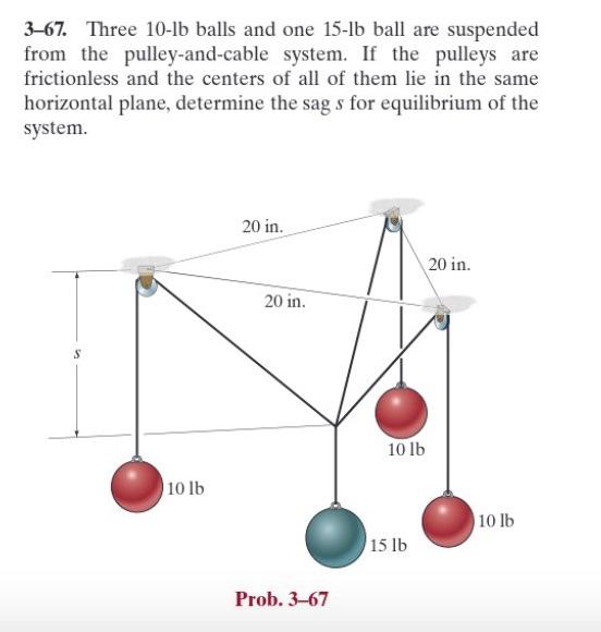 Solved Three Lb Balls And One Lb Ball Are Chegg