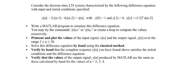 Solved Consider The Discrete Time LTI System Characteriz