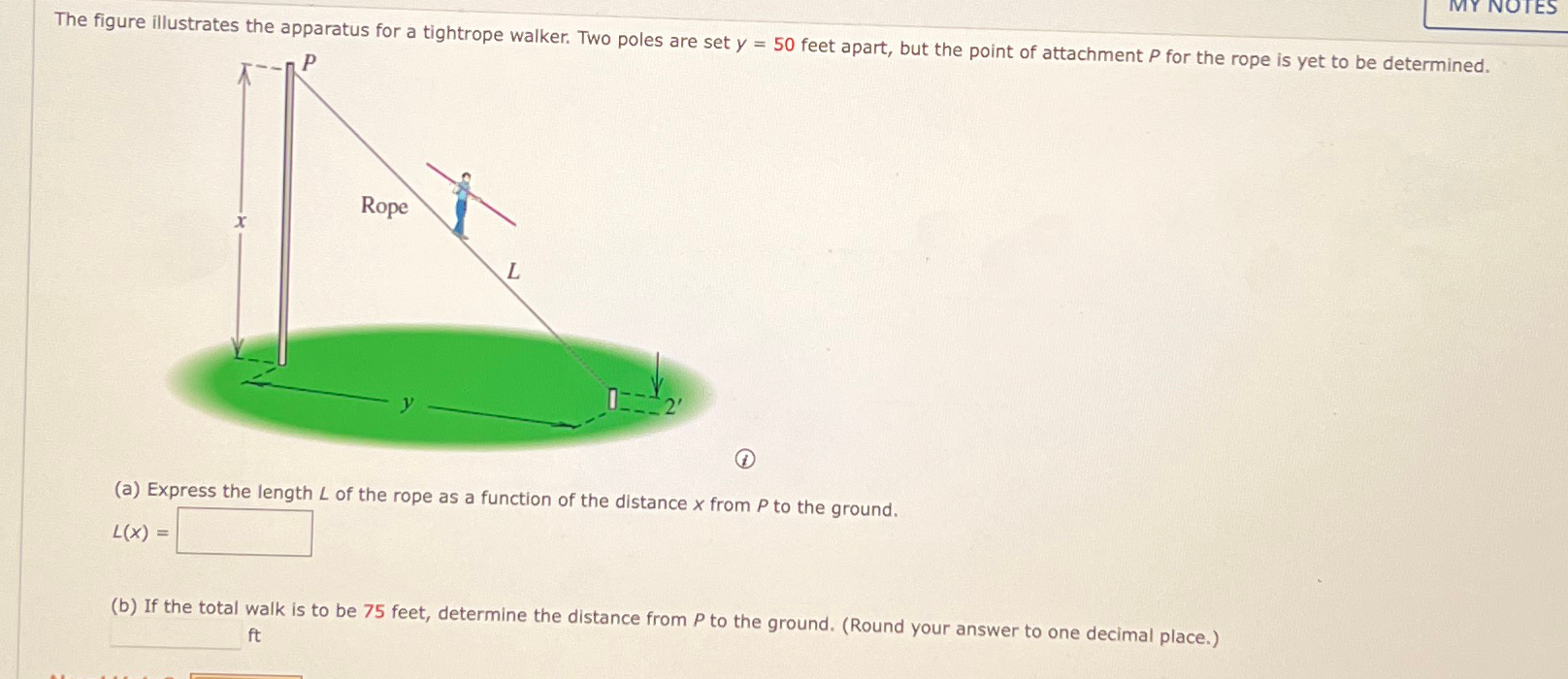 Solved The Figure Illustrates The Apparatus For A Tightrope Chegg