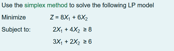 Solved Use The Simplex Method To Solve The Following LP Chegg