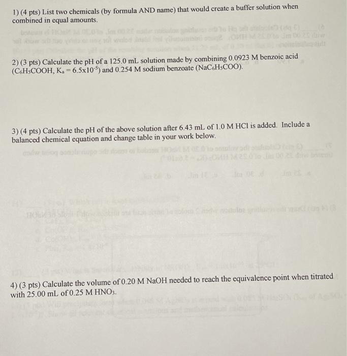 Solved 1 4 Pts List Two Chemicals By Formula AND Name Chegg