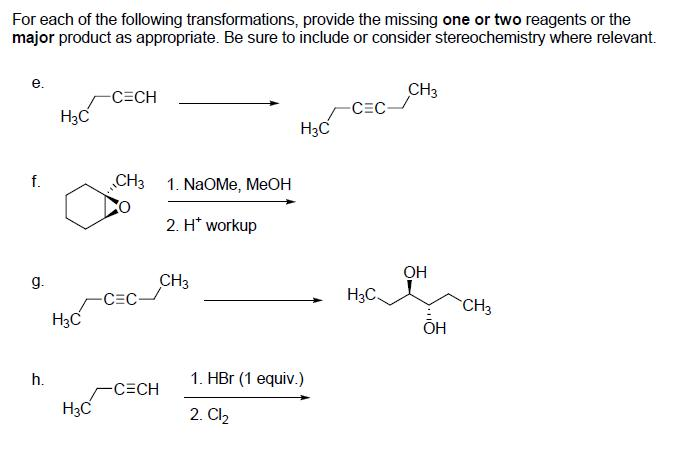 Solved For Each Of The Following Transformations Provide Chegg