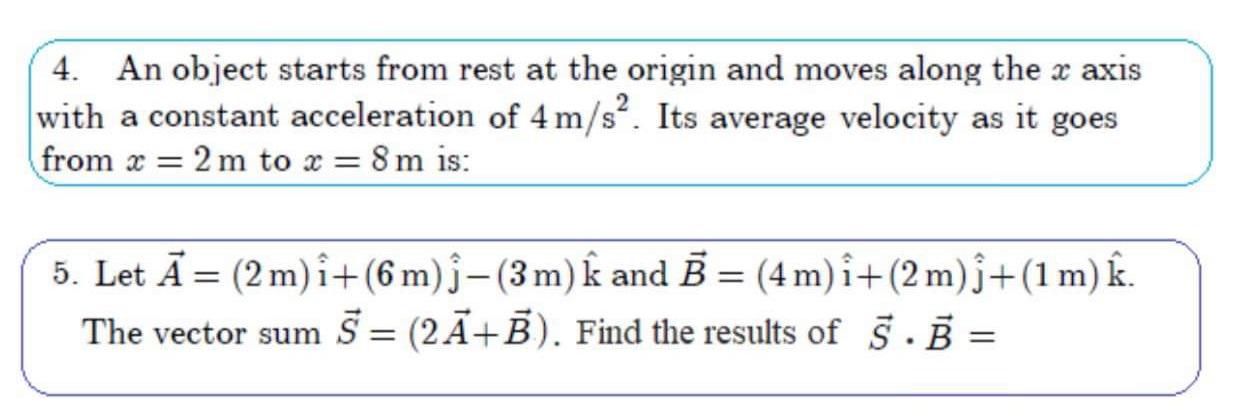 Solved 4 An Object Starts From Rest At The Origin And Moves Chegg