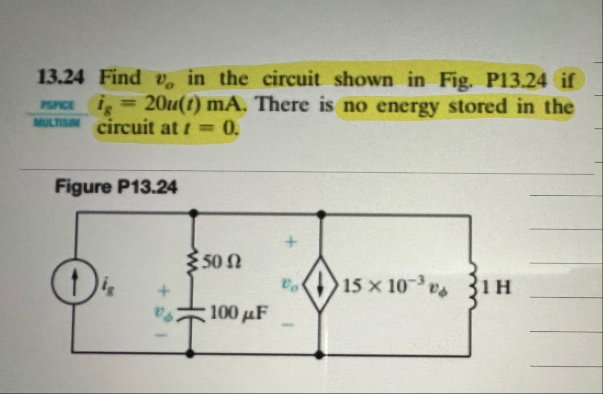 Solved Find Vo In The Circuit Shown In Fig P Chegg