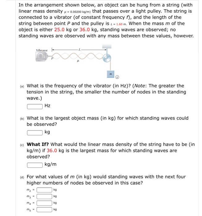 Solved In The Arrangement Shown Below An Object Can Be Hung Chegg