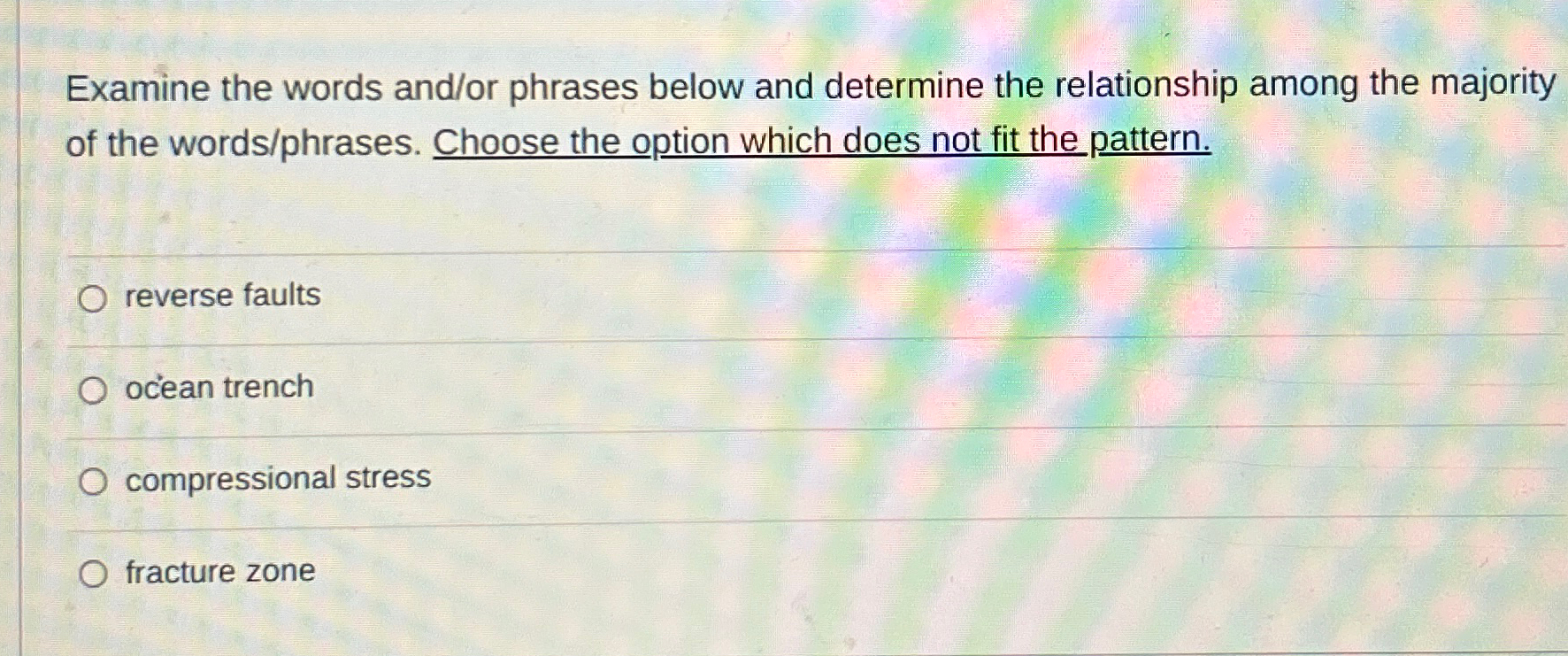 Solved Examine The Words And Or Phrases Below And Determine Chegg