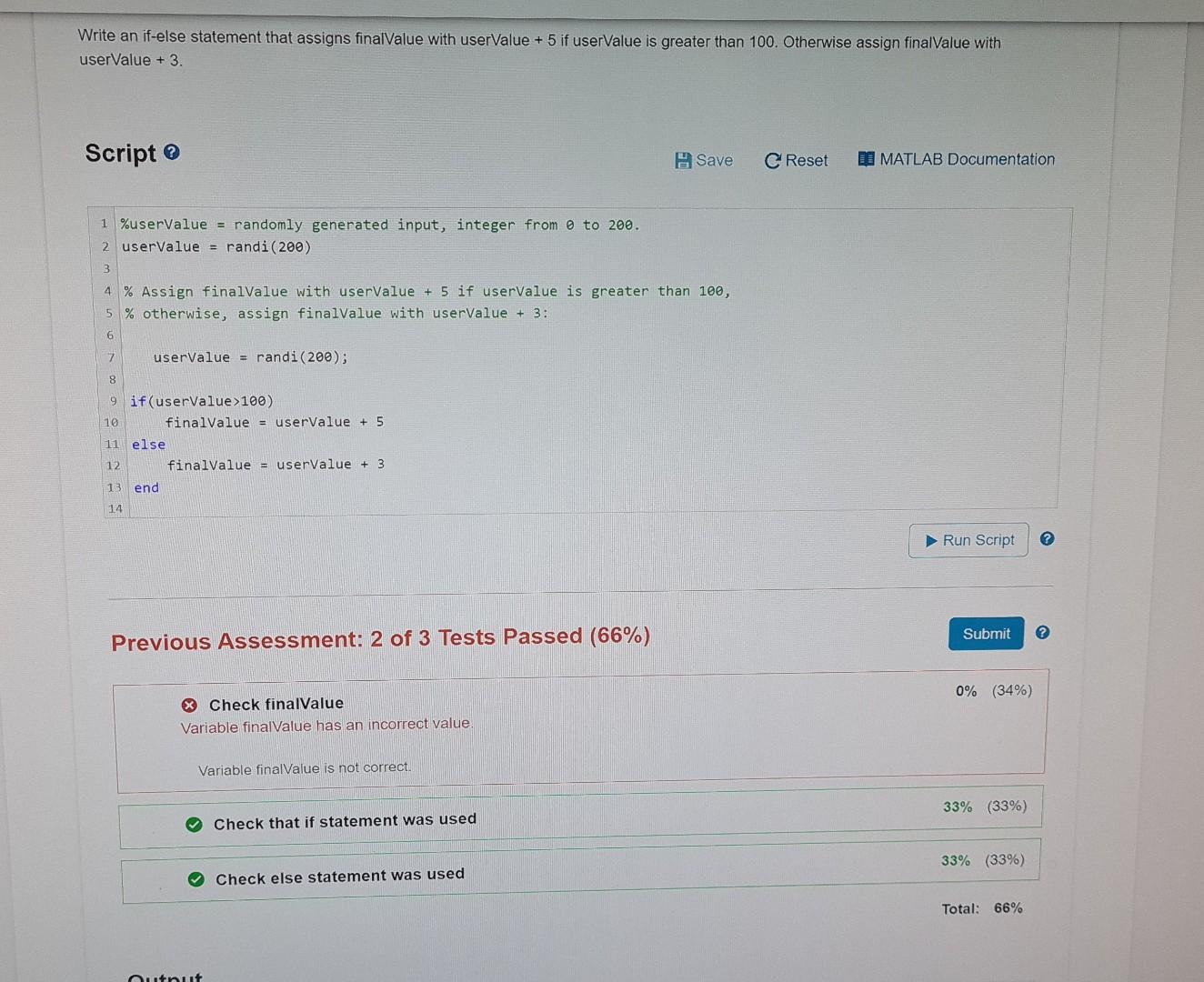 Solved Write An If Else Statement That Assigns Finalvalue Chegg