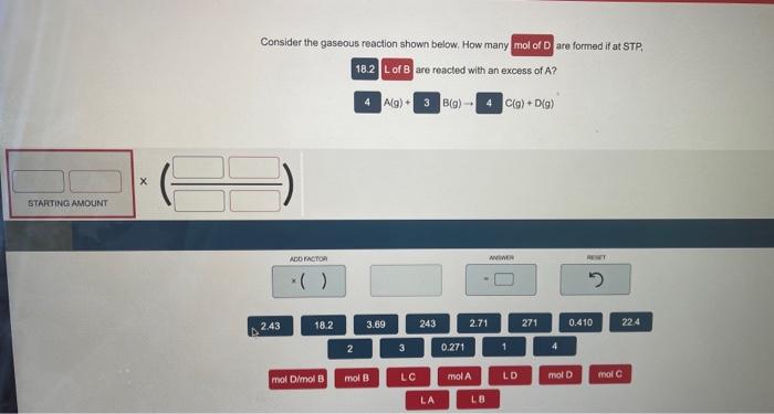 Solved Consider The Gaseous Reaction Shown Below How Many Chegg