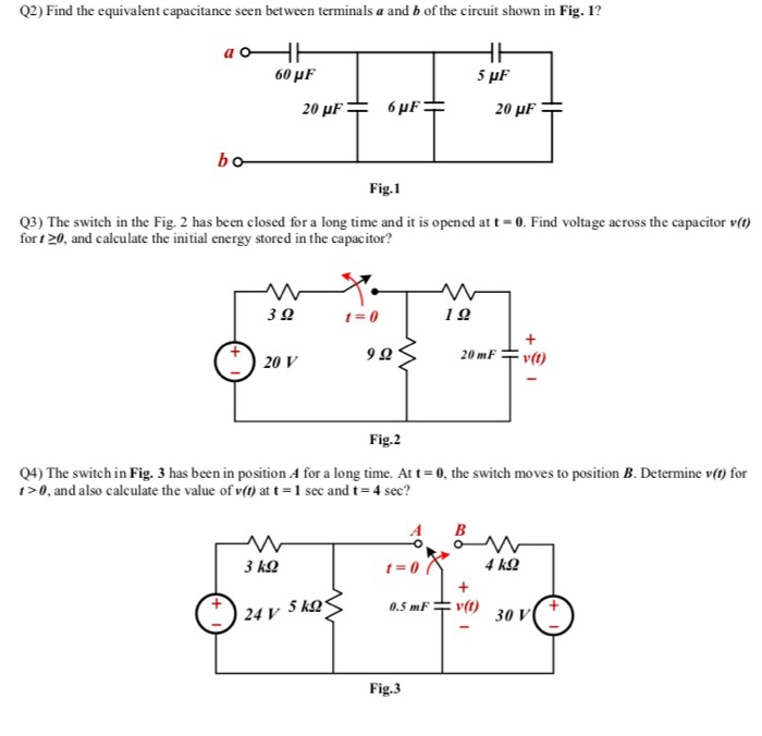 Solved Q Find The Equivalent Capacitance Seen Between Chegg