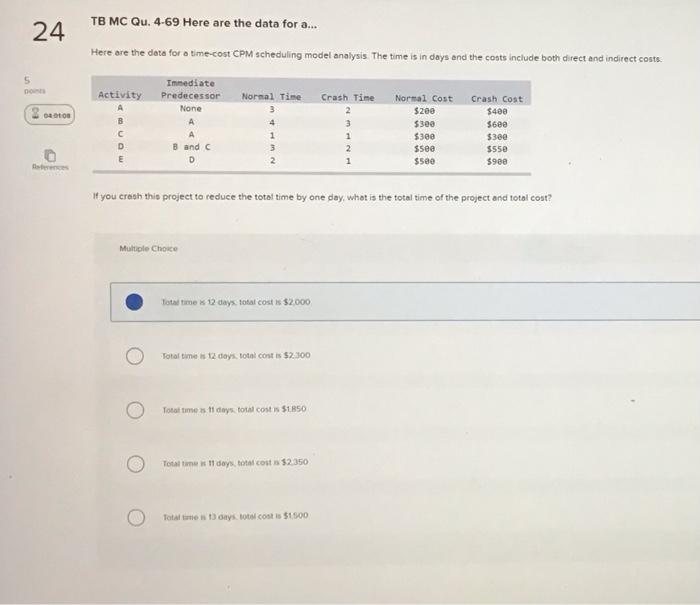 Solved TB MC Qu 4 69 Here Are The Data For A Here Are Chegg