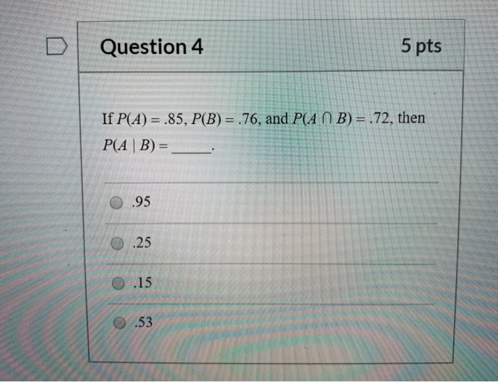 Solved Pts Question If P A P B And P A N Chegg