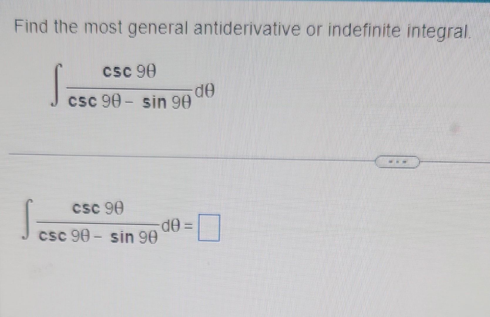 Solved Find The Most General Antiderivative Or Indefinite Chegg