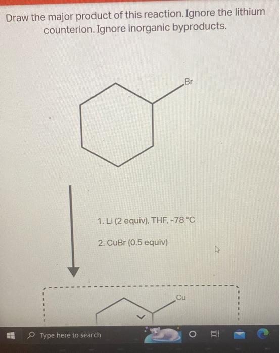 Solved Draw The Major Product Of This Reaction Ignore The Chegg