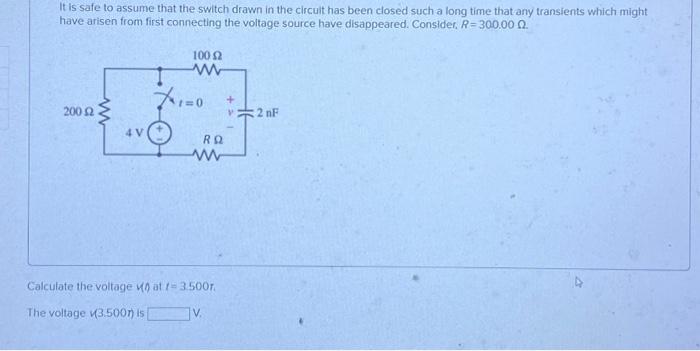 Solved It Is Safe To Assume That The Switch Drawn In The Chegg