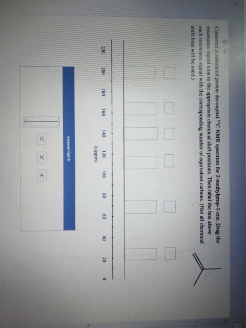 Solved Construct A Simulated Proton Decoupled C Nmr Chegg