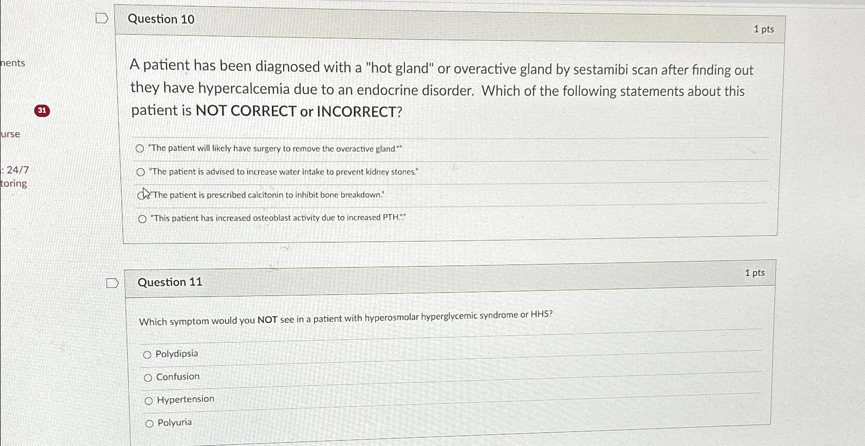 Solved Question 101 PtsA Patient Has Been Diagnosed With A Chegg