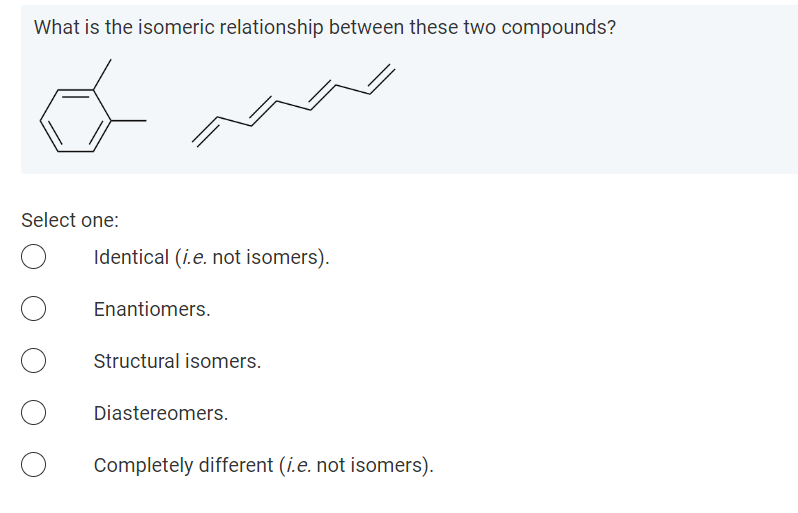 Solved What Is The Isomeric Relationship Between These Two Chegg