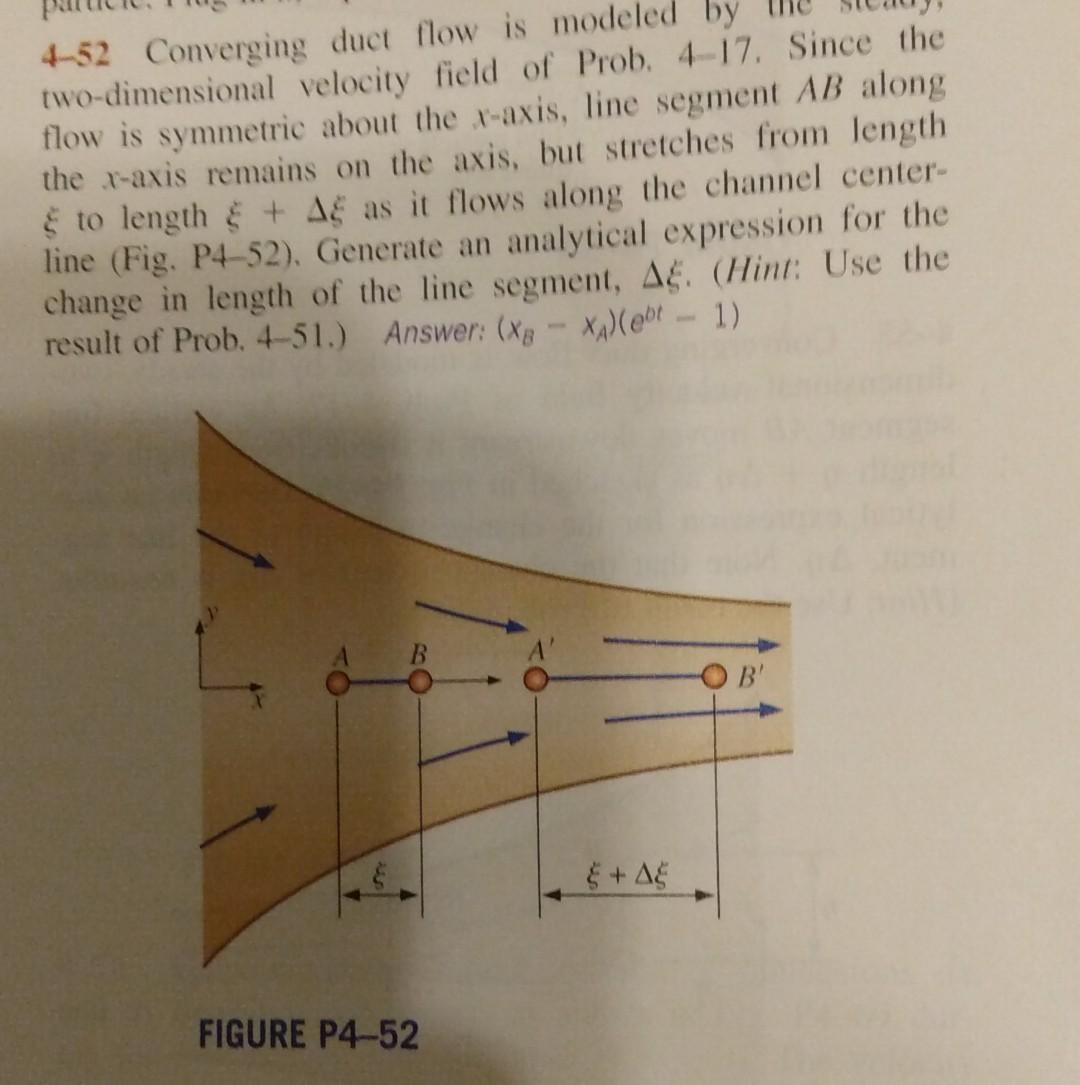 Solved 4 52 Converging Duct Flow Is Modeled By Chegg