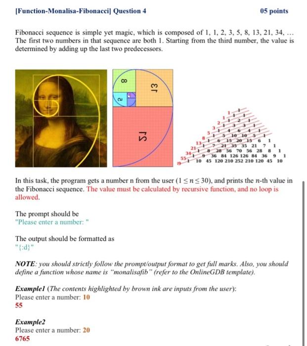 Solved Fibonacci Sequence Is Simple Yet Magic Which Is Chegg