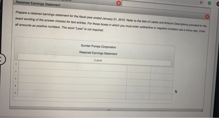 Solved Instructions Sumter Pumps Corporation A Manufacturer Chegg