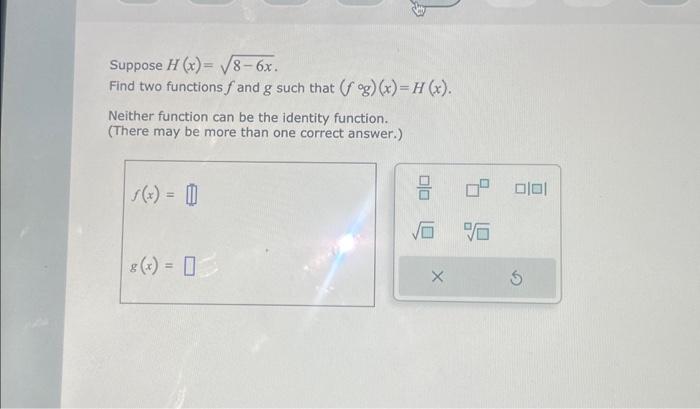 Solved Suppose H X X Find Two Functions F And G Such Chegg