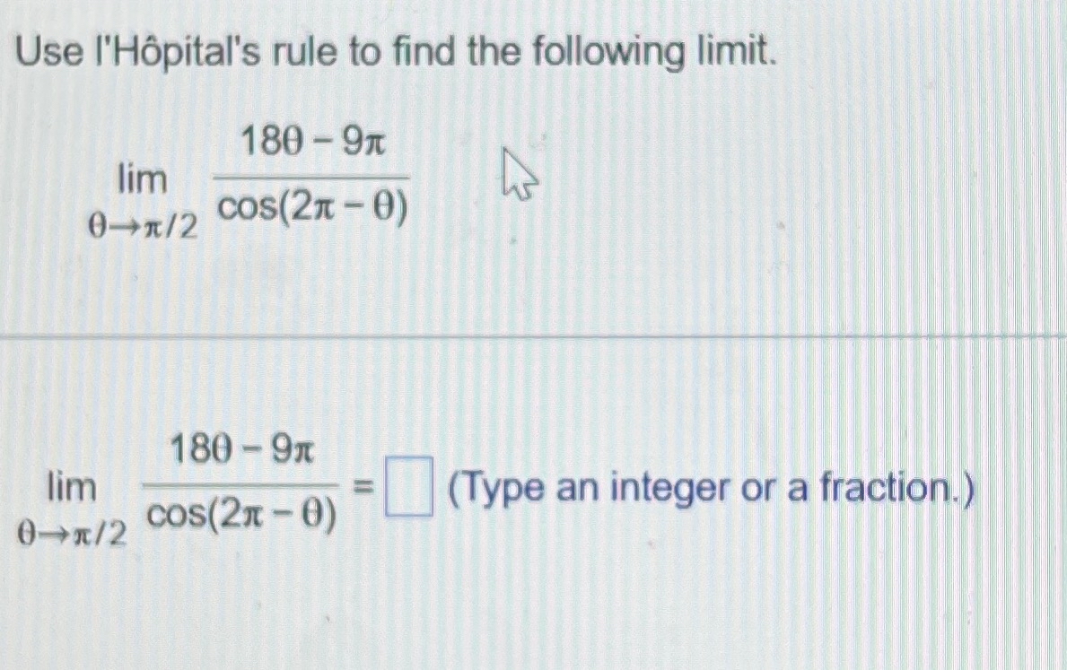 Solved Use l Hôpital s rule to find the following Chegg