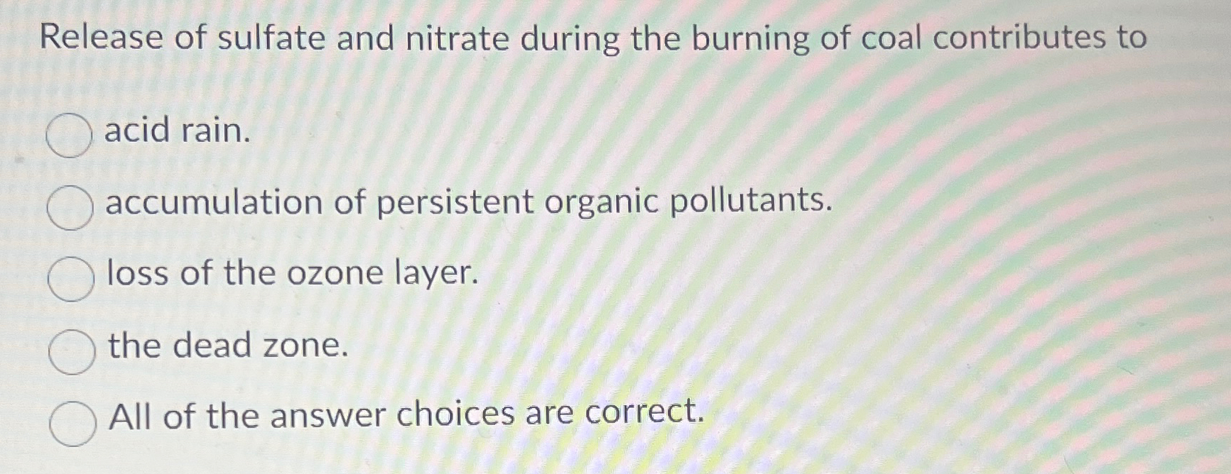 Solved Release Of Sulfate And Nitrate During The Burning Of Chegg