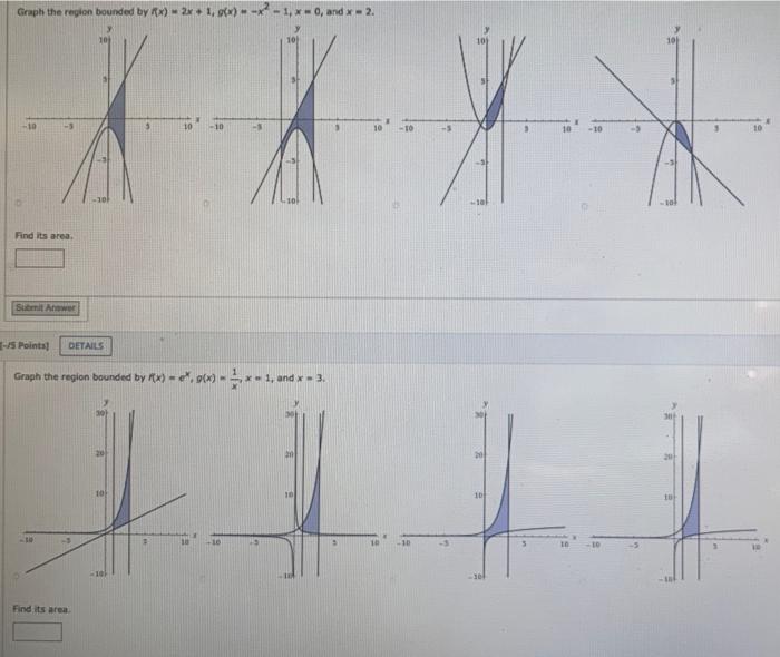 Solved Graph The Region Bounded By F X X G X X X Chegg