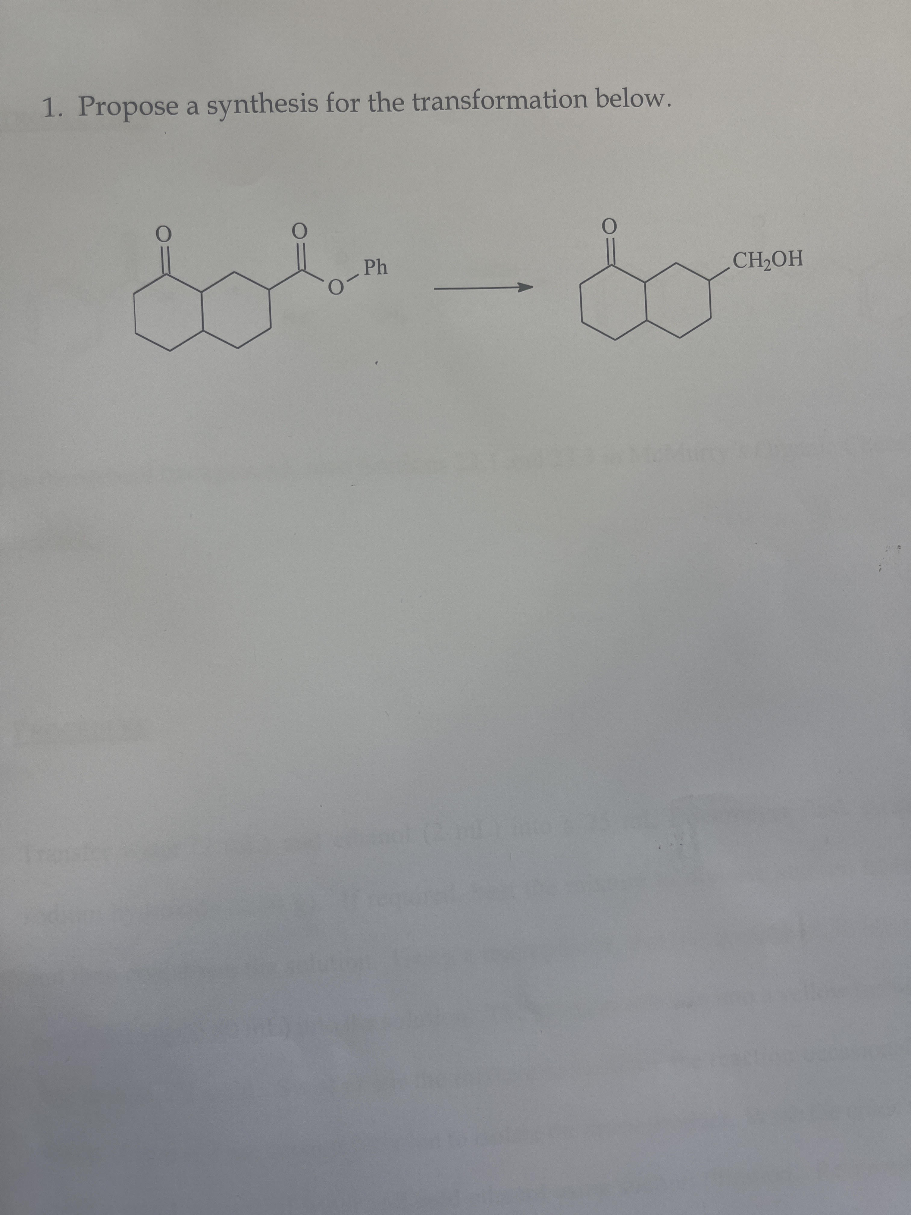 Solved Propose A Synthesis For The Transformation Below Chegg