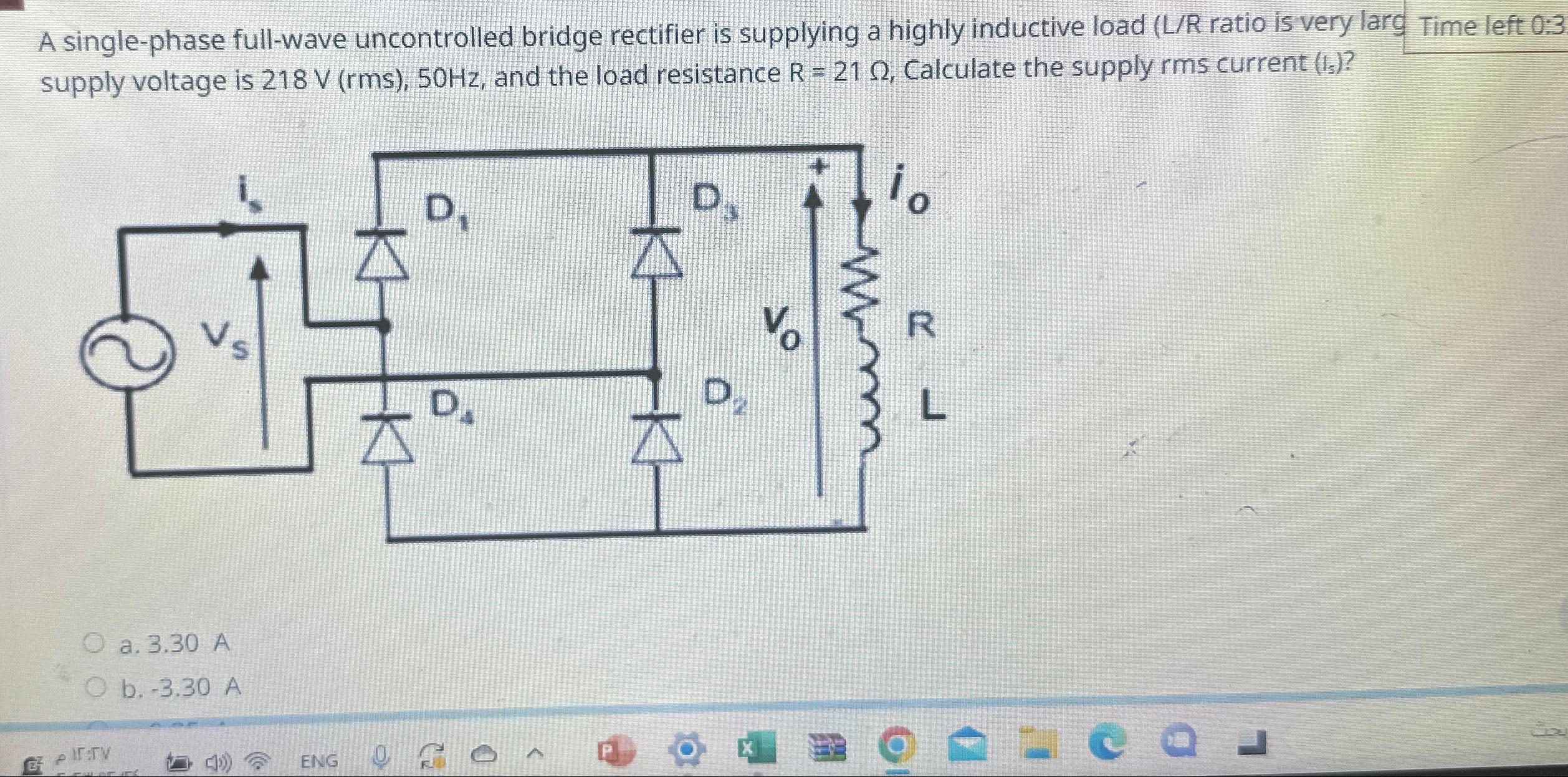 Solved A Single Phase Full Wave Uncontrolled Bridge Chegg