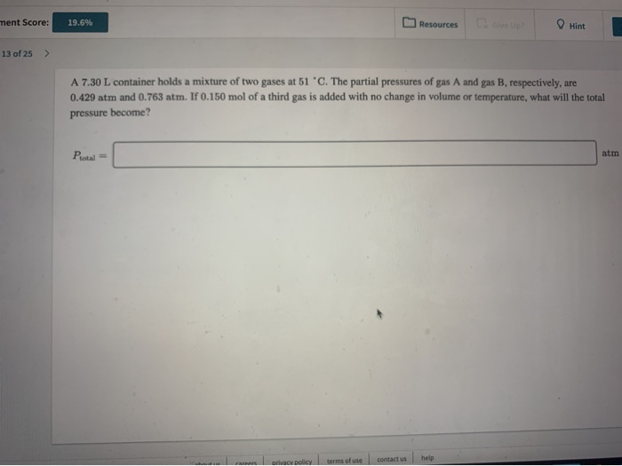 Solved Ment Score 19 6 Resources Give To Hint 13 Of 25 A Chegg