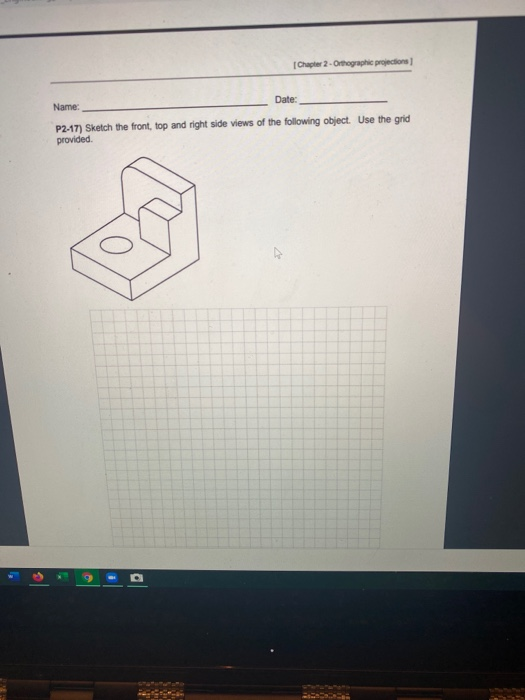 Solved Chapter Orthographic Projections Date Name Chegg