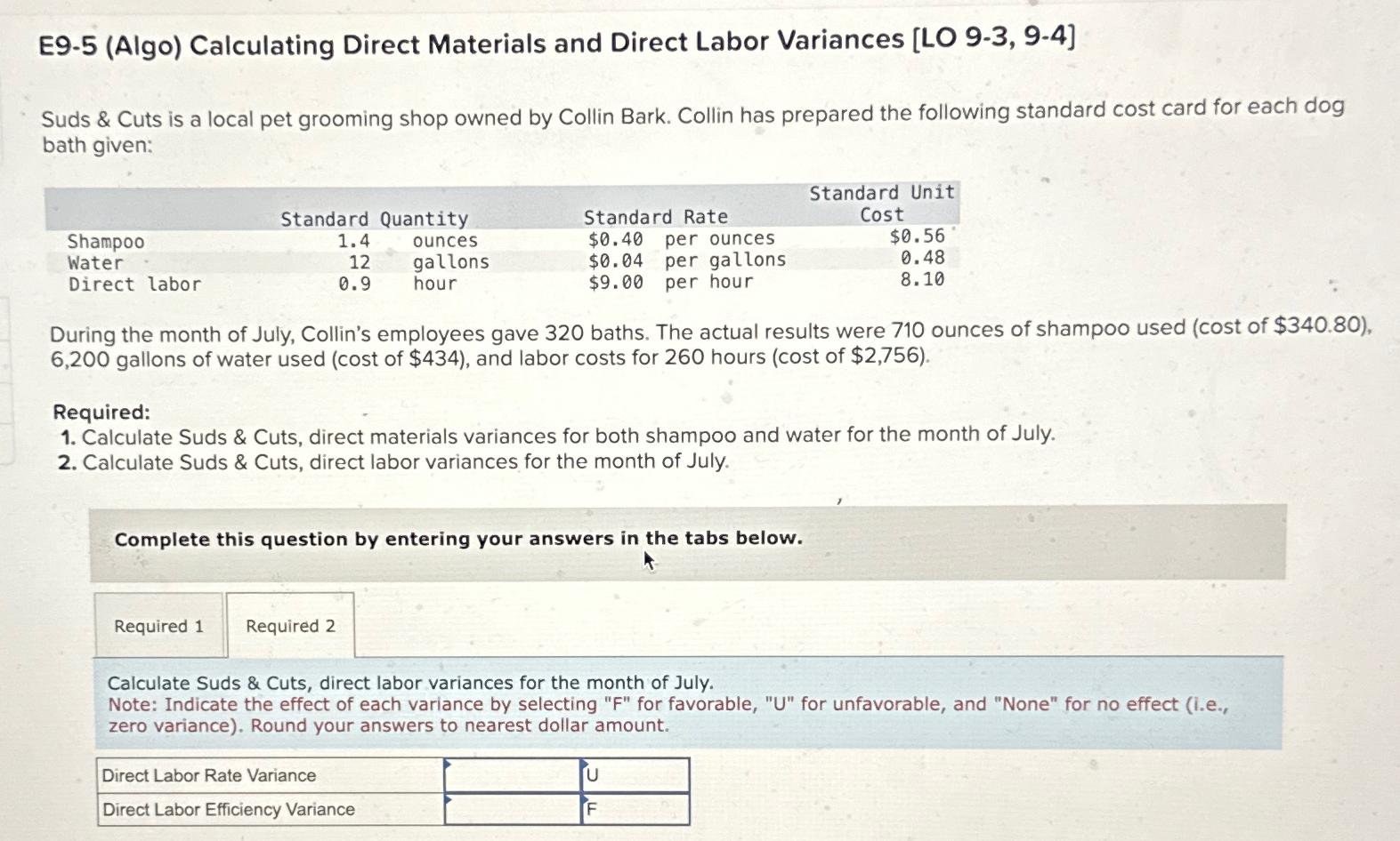 Solved E Algo Calculating Direct Materials And Direct Chegg