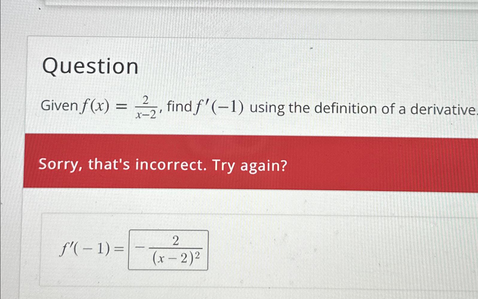 Solved Questiongiven F X X Find F Using The Chegg