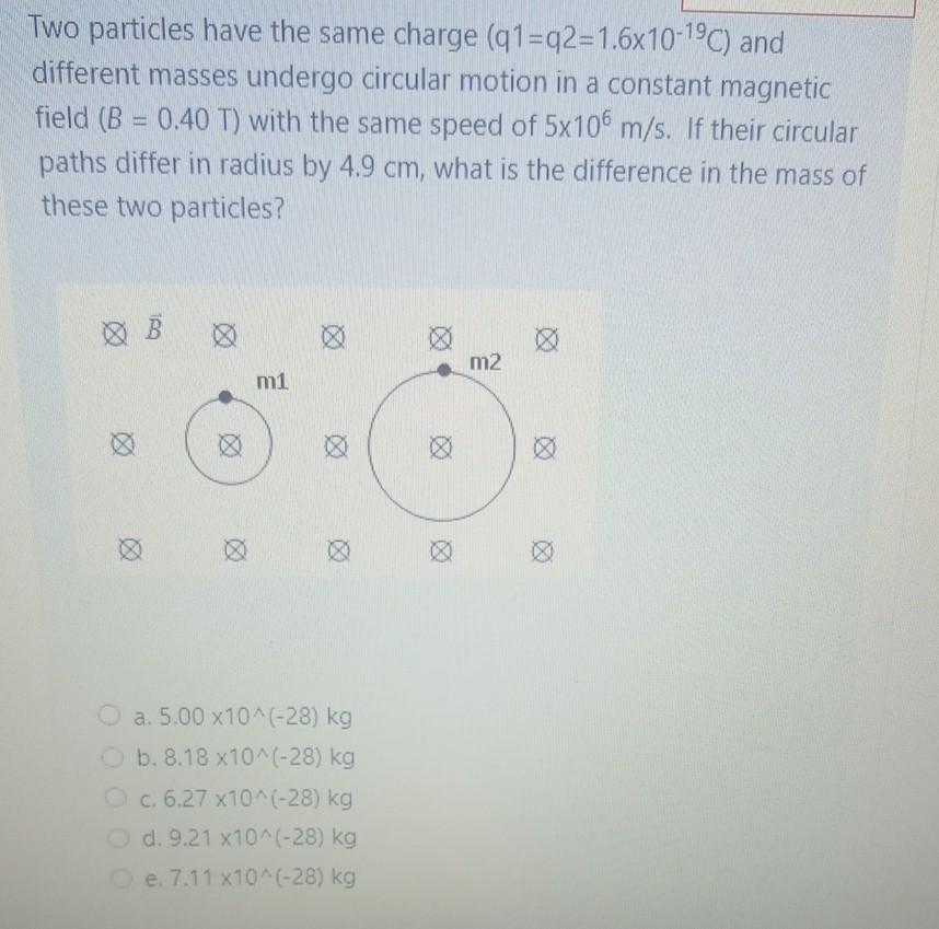 Solved Two Particles Have The Same Charge Q X Chegg