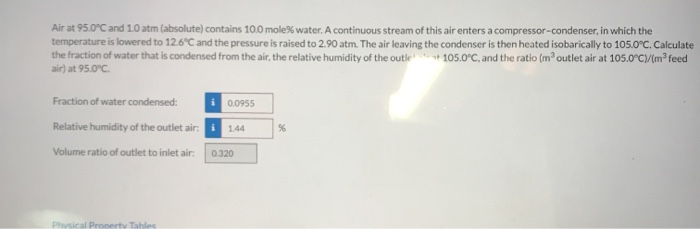 Solved Air At C And Atm Absolute Contains Chegg