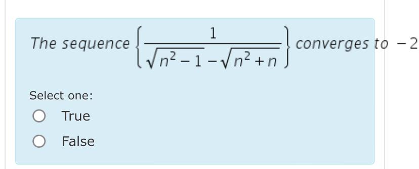 Solved The Sequence 1n2 12 N2 N2 Converges To 2Select Chegg