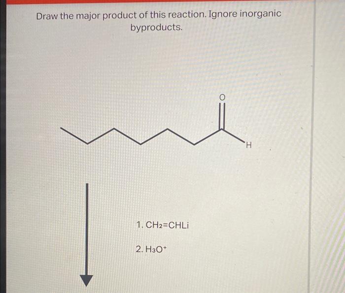 Solved Draw The Major Product Of This Reaction Ignore Chegg