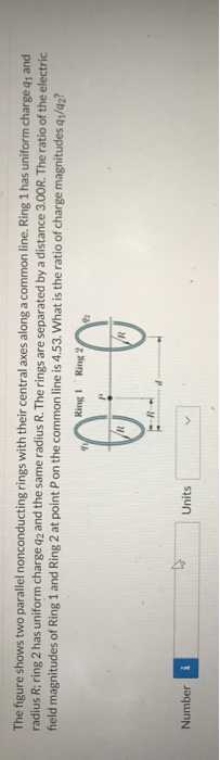 Solved The Figure Shows Two Parallel Nonconducting Rings Chegg