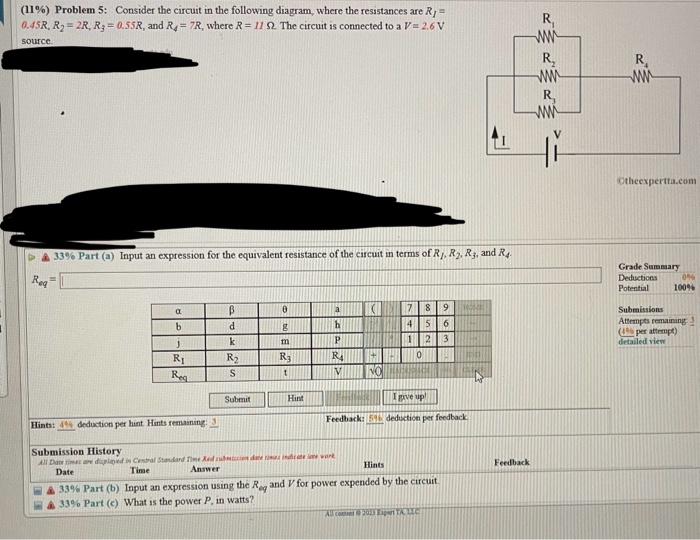 Solved 11 Problem 5 Consider The Circuit In The Chegg