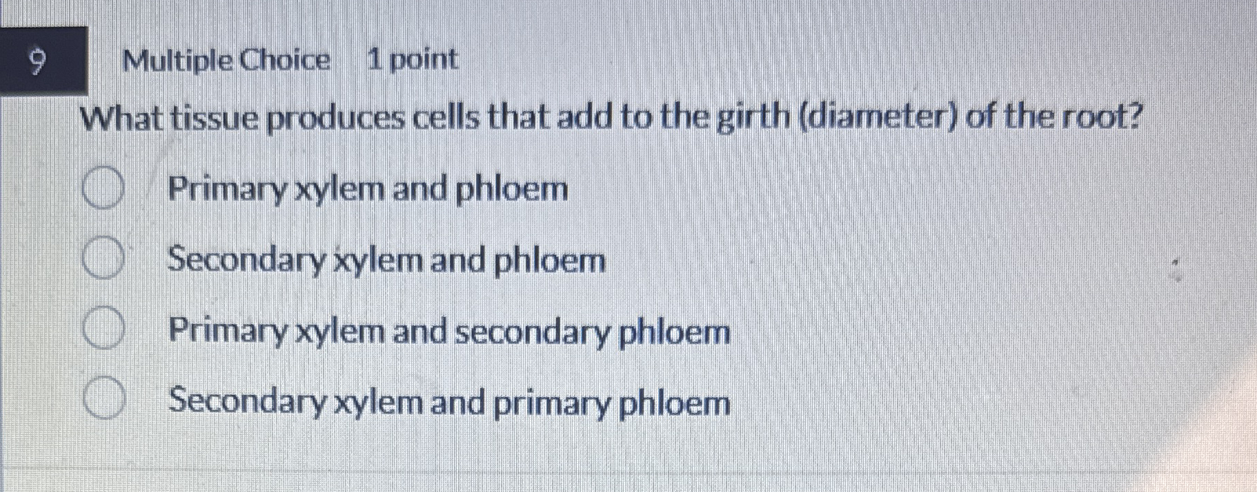 Solved Multiple Choice Pointwhat Tissue Produces Cells Chegg