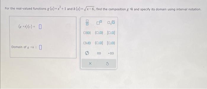 Solved For The Real Valued Functions G X X And H X X Chegg