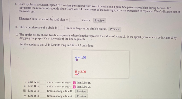 Solved A Clara Cycles At A Constant Speed Of 7 Meters Per Chegg