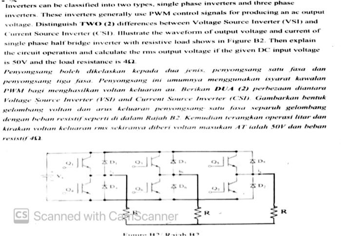 Solved Inverters Can Be Classified Into Two Types Single Chegg