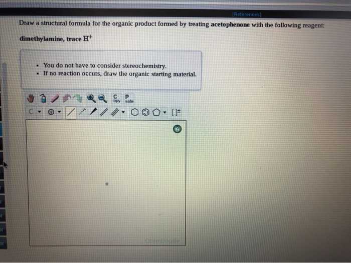 Solved References Draw A Structural Formula For The Chegg