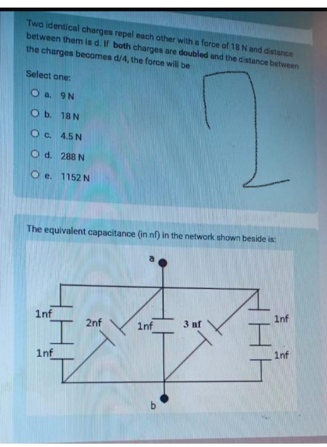 Solved Two Identical Charges Repel Each Other With A Force Chegg