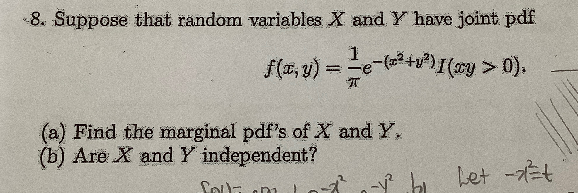 Solved Suppose That Random Variables X And Y Have Joint Chegg