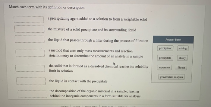 Solved Match Each Term With Its Definition Or Description A Chegg